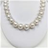 Image 3 : 14-17mm South Sea White Circled Button Pearl Necklace with Gold Clasp