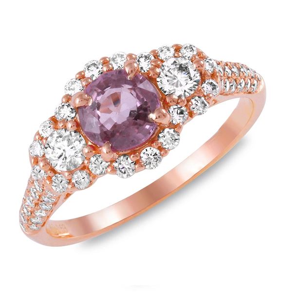 0.9ct Pink Sapphire 14 K Rose Gold Ring