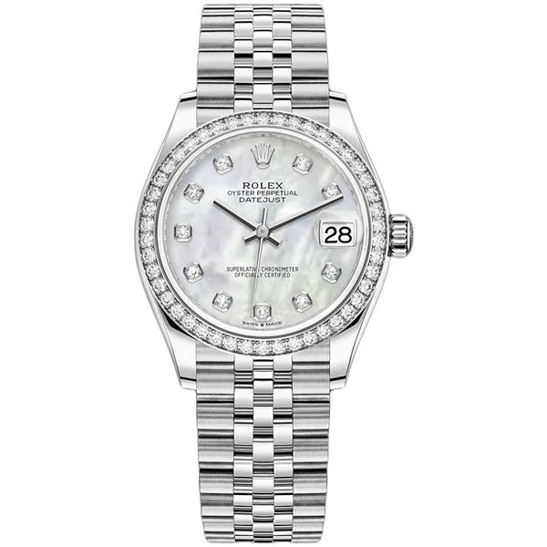 Rolex 31MM SS Datejust with Diamond Bezel Model # 278384RBR