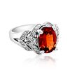 Image 3 : 6.28CT NATURAL MALAYA GARNET 14K W/G RING