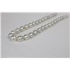 Image 3 : 9-12mm South Sea White-Silver Circle Baroque Necklace with Gold Clasp