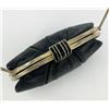 Image 9 : Judith Leiber Black Lizard Black Crystal Top Clutch