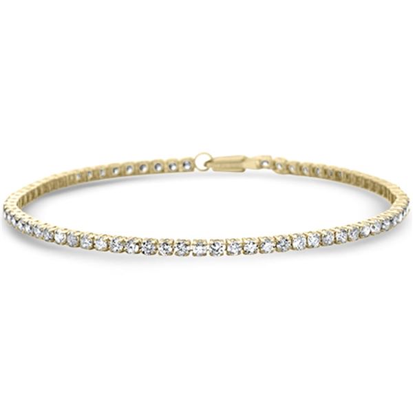3ct Diamond 14K Yellow Gold Tennis Bracelet