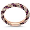 Image 1 : 0.61ct 14K Rose Gold Ruby & Diamond Ring Band