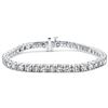 Image 1 : 16.77ct 14K White Gold Round Diamond Tennis Bracelet 7" Long