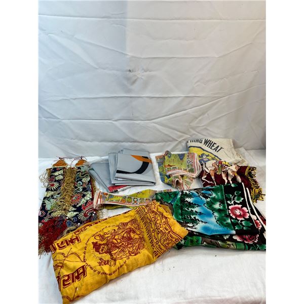 Assorted Flags, Tapestries & More