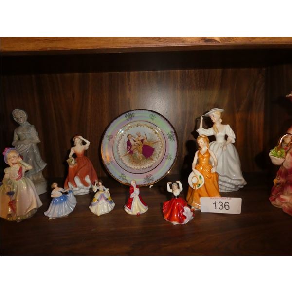 Vintage Ceramic figurines, decorative plate