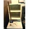 Image 1 : Wooden shelf, metal shelf cart