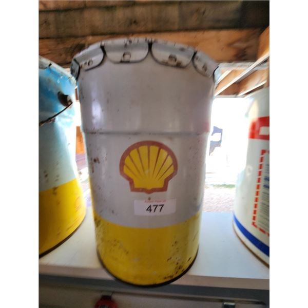 2 Vintage shell oil pails