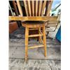 Image 2 : Wood swivel bar stool