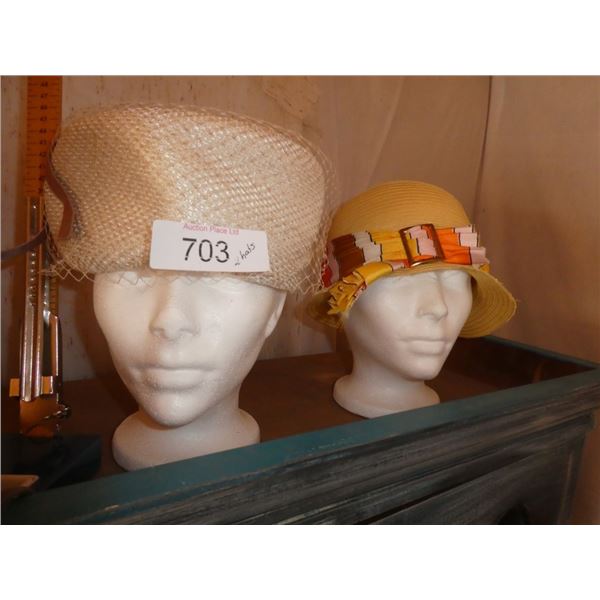 2 vintage hats