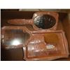 Image 1 : Vintage Handheld mirrors, comb, brush. Vanity tray