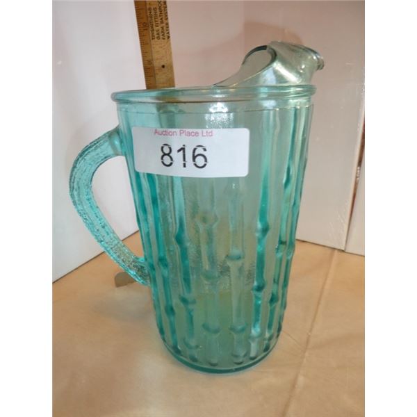 Vintage Blue glass pitcher