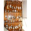 Image 3 : Collection of spoons, display case