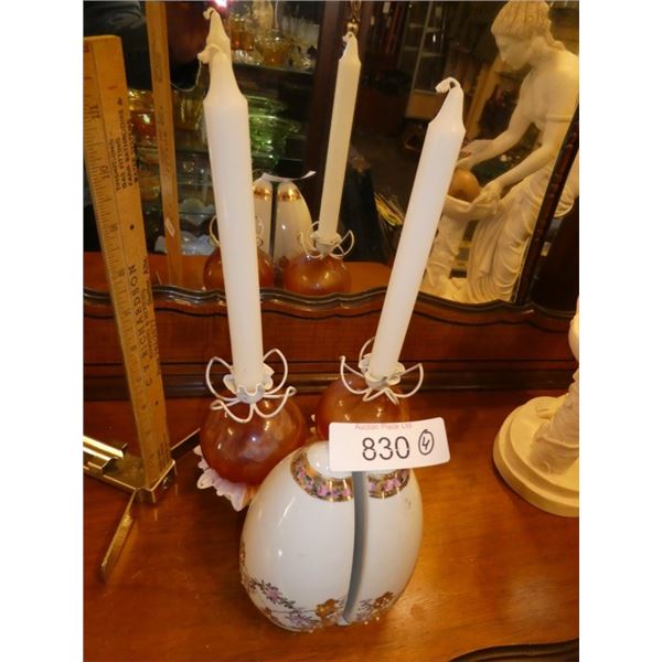 Candle holders, 2 piece  Decorative Egg ornament