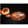 Image 3 : Carnival Glass tray, cream and sugar servers,