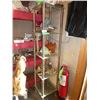 Image 1 : Metal display shelf with glass shelves 59x13x13