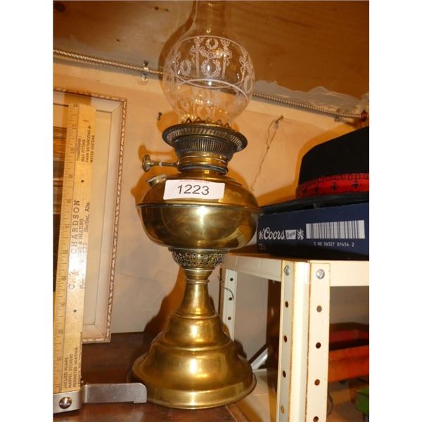 Brass oil lamp