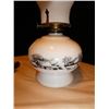 Image 2 : Vintage oil lamp with winter scene on base