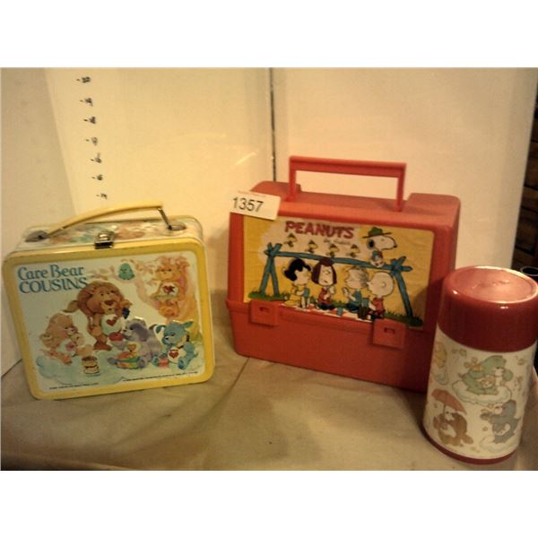 Vintage Care Bear Cousins Lunch Box, Peanuts