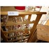 Image 2 : Wooden bottle rack with bottles, wooden crates