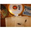 Image 1 : Coca cola plate & sign, Square plates with