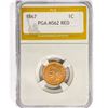 Image 1 : 1867 Indian Head Cent PGA MS62 RED