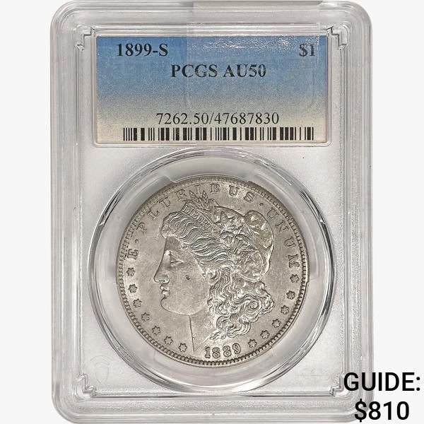 1889-S Morgan Silver Dollar PCGS AU50 SLAB ERROR