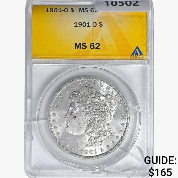 1901-O Morgan Silver Dollar ANACS MS62