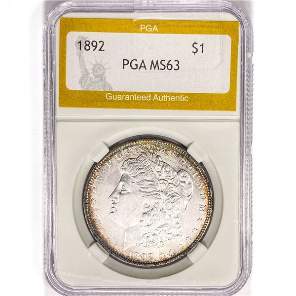 1892 Morgan Silver Dollar PGA MS63