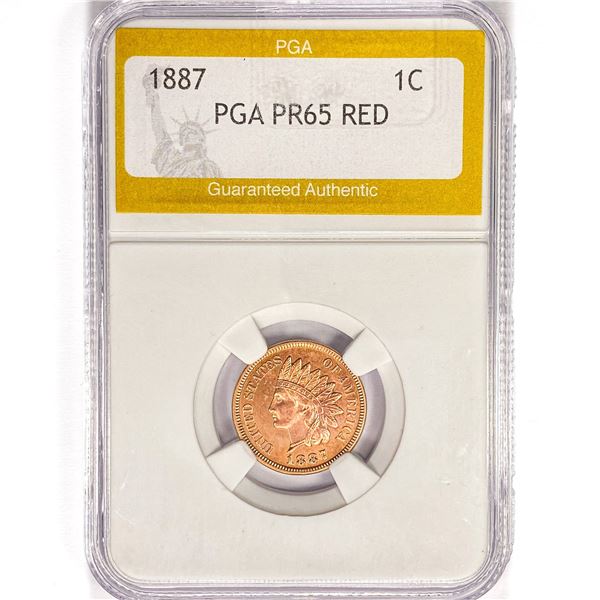 1887 Indian Head Cent PGA PR65 RED
