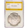 Image 1 : 1927 Silver Peace Dollar PGA MS64