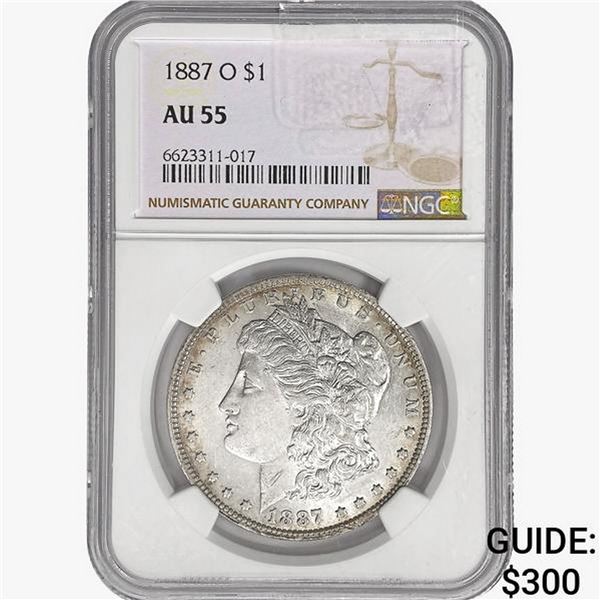 1887-O Morgan Silver Dollar NGC AU55