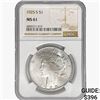 Image 1 : 1925-S Silver Peace Dollar NGC MS61