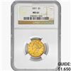 1897 $5 Gold Half Eagle NGC MS61
