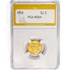 Image 1 : 1902 $2.50 Gold Quarter Eagle PGA MS64