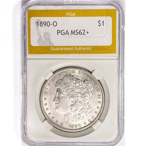 1890-O Morgan Silver Dollar PGA MS62+