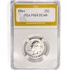 Image 1 : 1964 Washington Silver Quarter PGA PR69 DCAM
