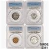 Image 1 : [4] 1926-1948 US Varied Coinage PCGS MS/XF