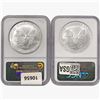 Image 2 : 1997 & 2005 Silver Eagle NGC MS68