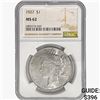 Image 1 : 1927 Silver Peace Dollar NGC MS62