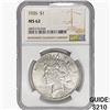 Image 1 : 1926 Silver Peace Dollar NGC MS62