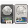 Image 2 : 2006 & 2021 Silver Eagle NGC MS69/70 Type 1