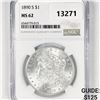 Image 1 : 1890-S Morgan Silver Dollar NGC MS62