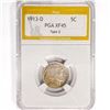 Image 1 : 1913-D Buffalo Nickel PGA XF45 Type 2