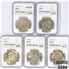 Image 1 : 1974 Set [5] Eisenhower Silver Dollars NGC MS65