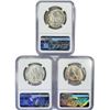 Image 2 : 1942-1945 Set [3] Walking Liberty Half Dollar NGC