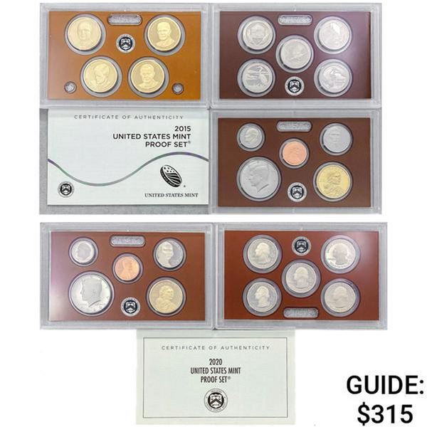 2015-2020 US Proof Mint Sets [24 Coins]