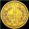 Image 2 : 1851 Rare Gold Dollar CLOSELY UNCIRCULATED