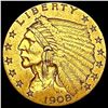 Image 1 : 1908 $2.50 Gold Quarter Eagle LIGHTLY CIRCULATED